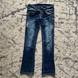 Y2K Bubblegum Dark Wash Low Rise Bootcut Jeans